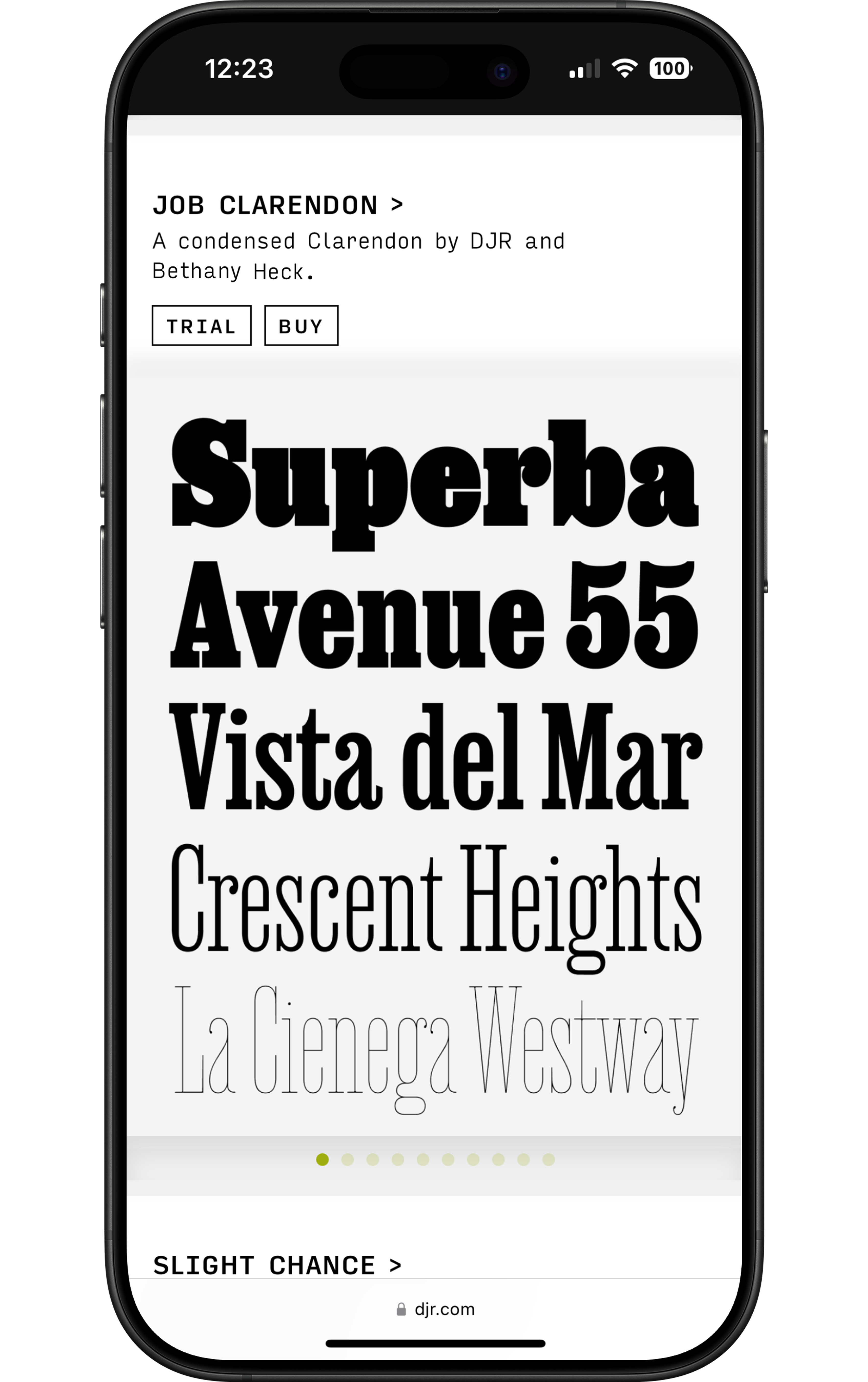 DJR Clarendon preview on mobile